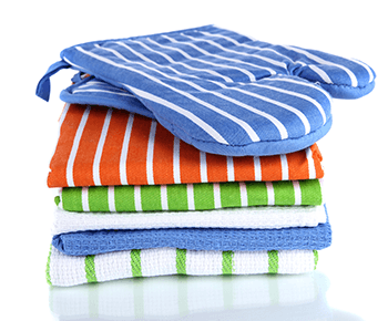 Blue,Kitchen Glass Cloth Tea Towel,Jacquard & Waffle Woven,100%Cotton