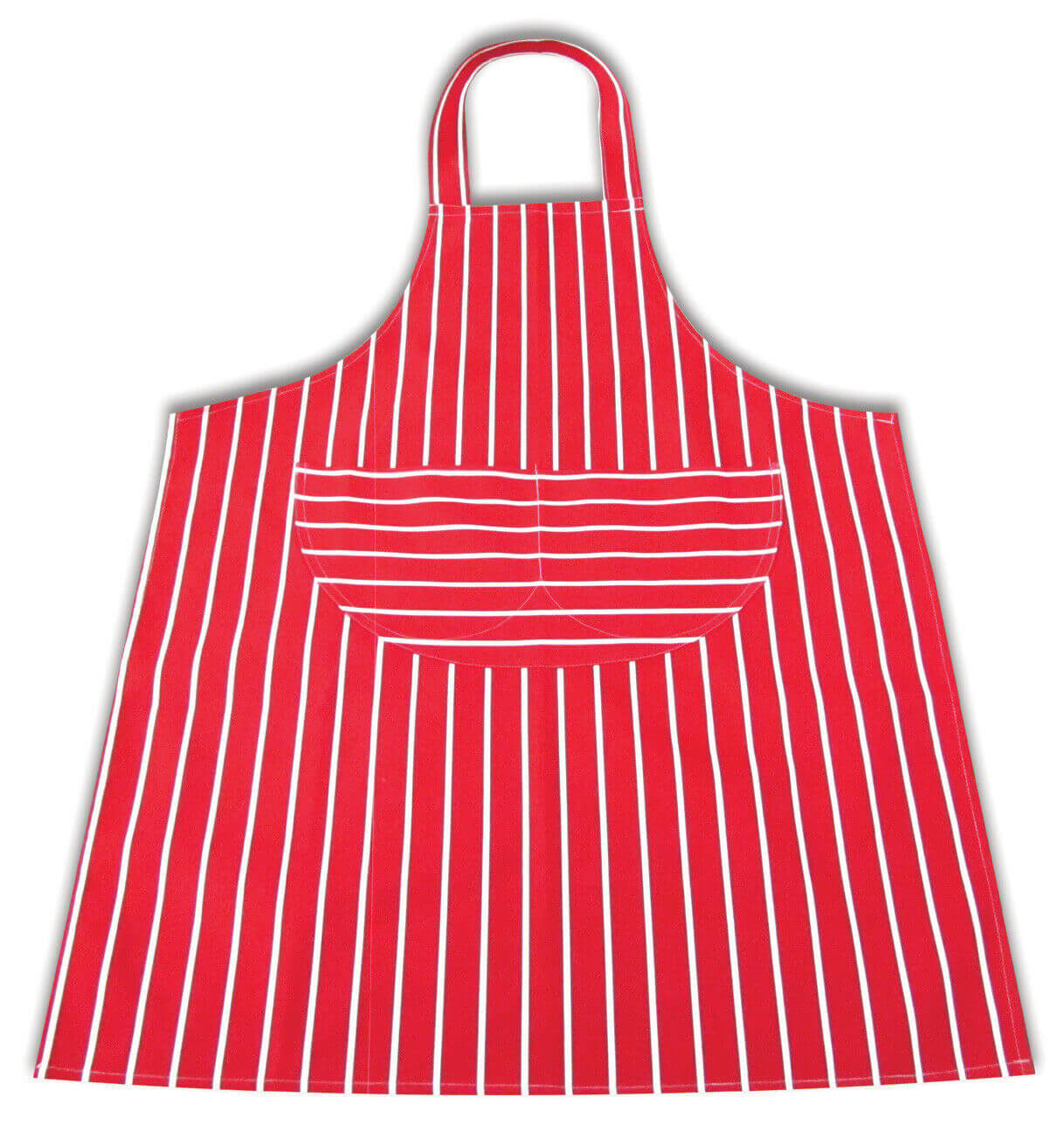Red White Stripe Aprons With Pocket