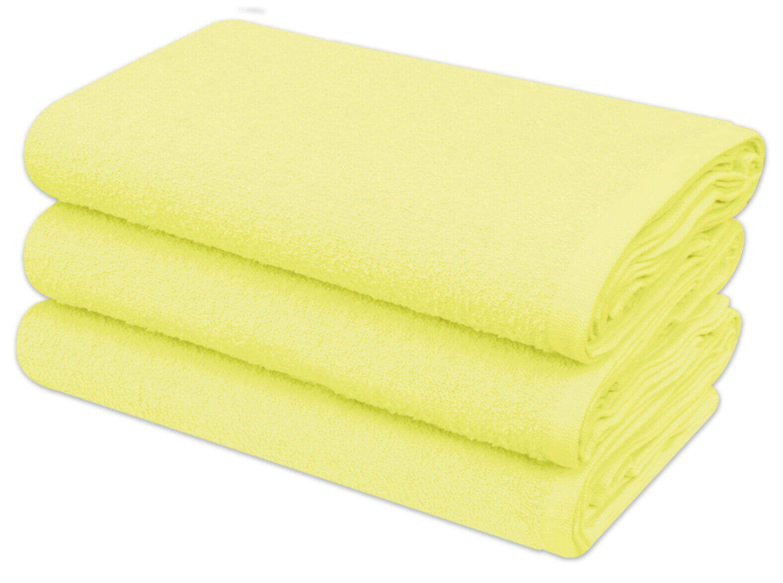12 Terry Toweling Premium Quality Cotton Nappies 60 x 60 cm Yellow