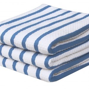 100% Cotton Stripe Kitchen Towel - Pack of 3 - quick-cleaning-supplies