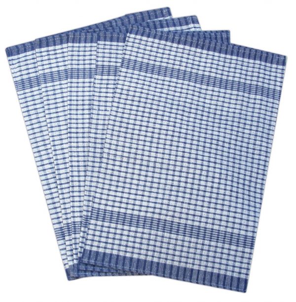 Rice Weave Tea Towel - Blue Colour - Pack of 10 - quick-cleaning-supplies