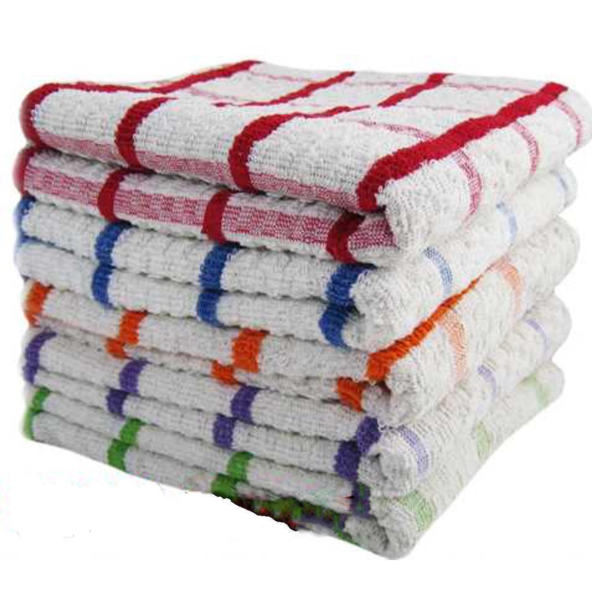 64CM X 42CM   Tea Towels 100% Cotton Terry Kitchen Dish Drying Towel Sets 