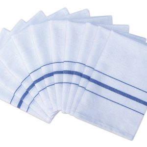 100% Cotton Kitchen Cloths - White - Pack of 10 - quick-cleaning-supplies