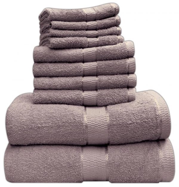 Deluxe 6 Piece Bath Towels Set - 2 Bath, 2 Hand, 2 Face Cloth - quick-cleaning-supplies