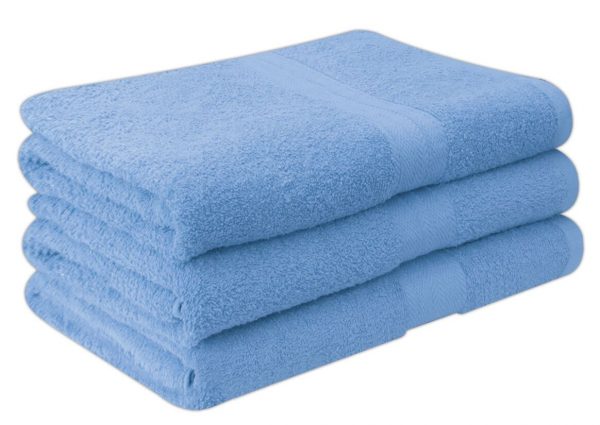 Deluxe 3 Piece 100% Supersoft Cotton Heavy Quality Bath Towels 580 Gsm - quick-cleaning-supplies