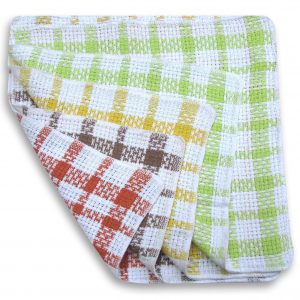 Waffle Dishcloths 100% Cotton Checked Dish Cloths Pack Of 12 - quick-cleaning-supplies