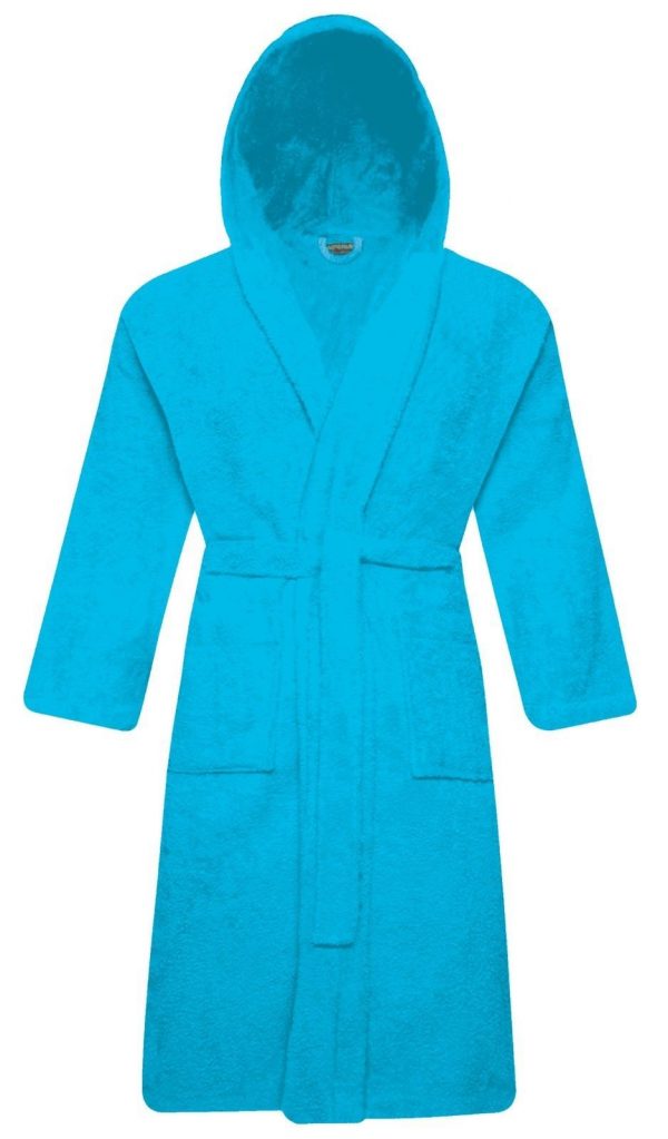 Unisex 100% Cotton Terry Toweling Hooded Bath Robe Dressing Gown Soft & Cozy - quick-cleaning-supplies